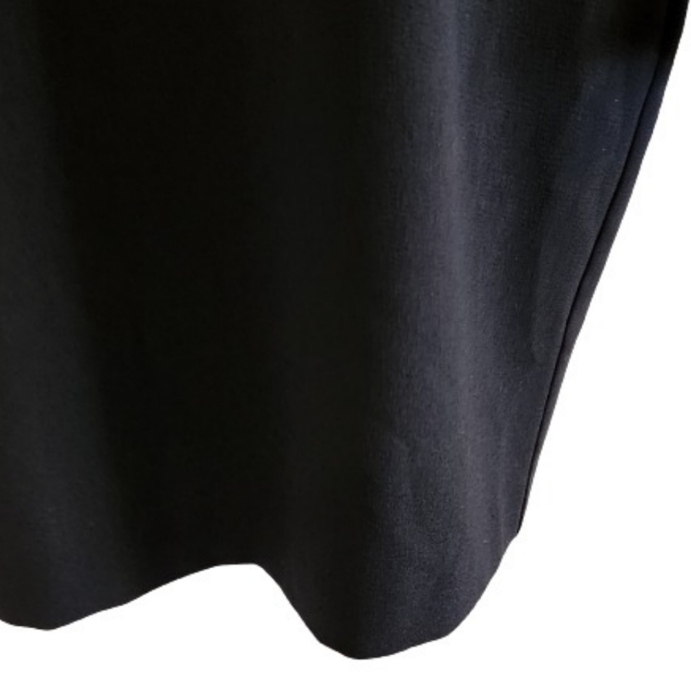 🆕️⬇️Nicole Miller Black Stretch Crepe Camille Dress With Sequin Puff Sleeves - Picture 7 of 15